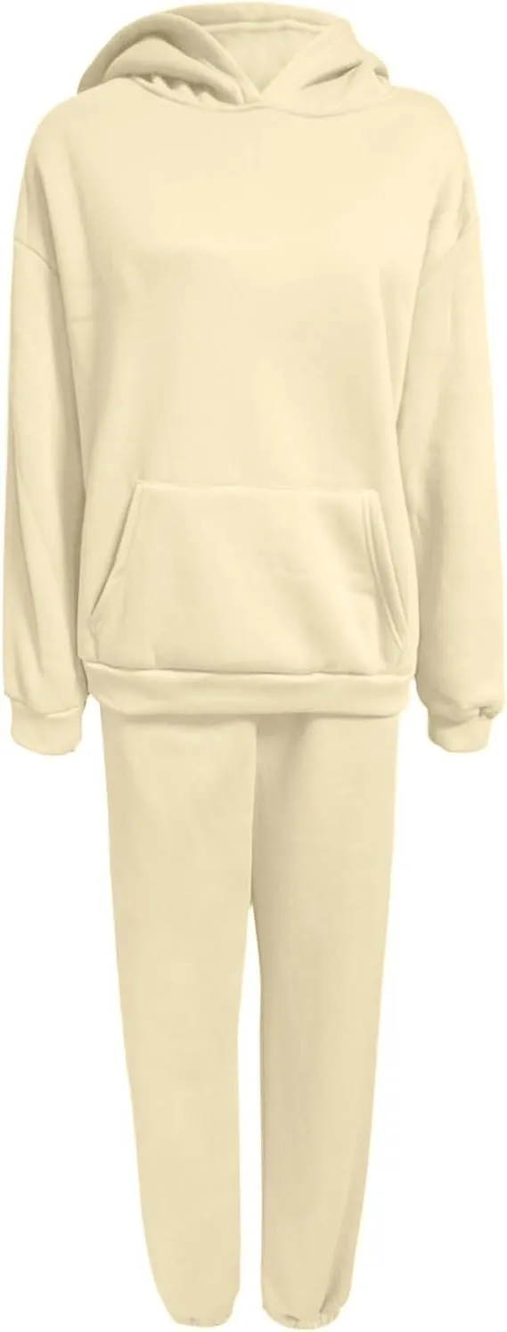 Womens 2 Piece Outfits Lounge Hoodie Sweatsuit Sets Oversized Sweatshirt Baggy Jogger Sweatpants Tracksuit