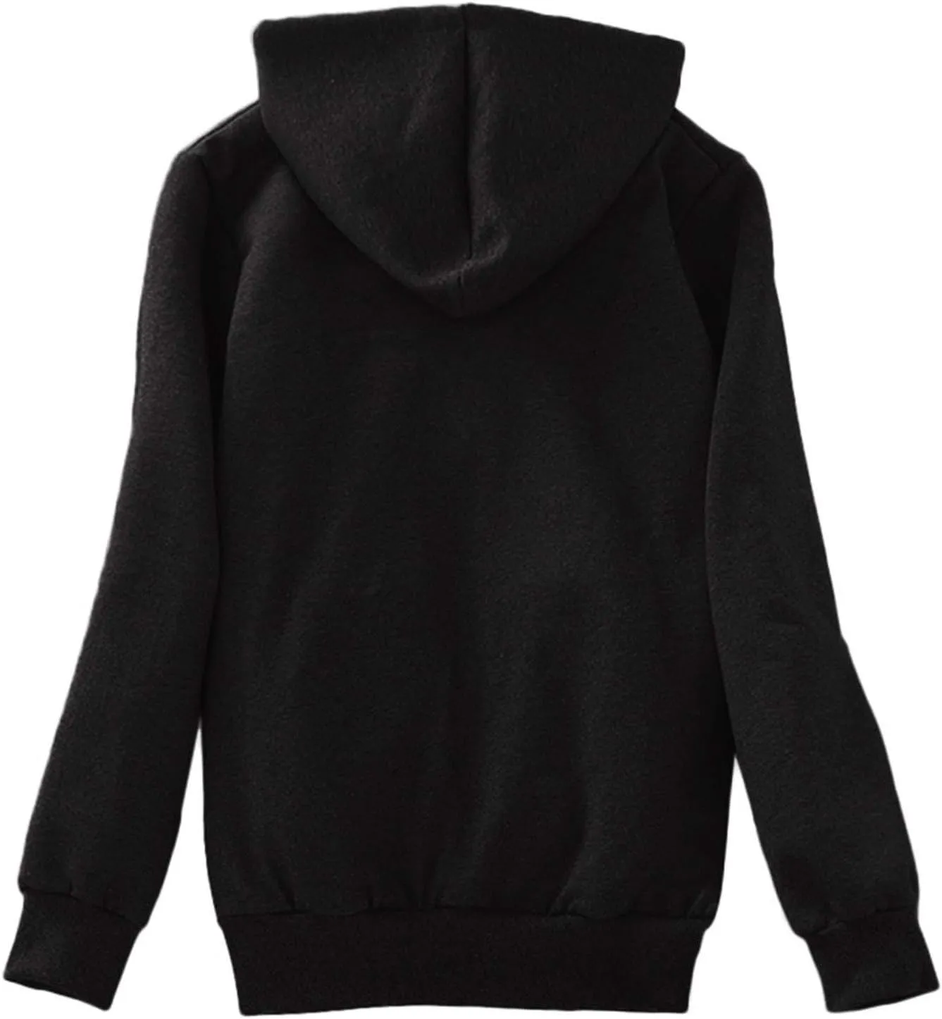 Womens 2024 Temperament Full Zip Overcoat Hooded Long Sleeve Fleece Jacket Warm Soft Drawstring Outwear Outdoor Clothes