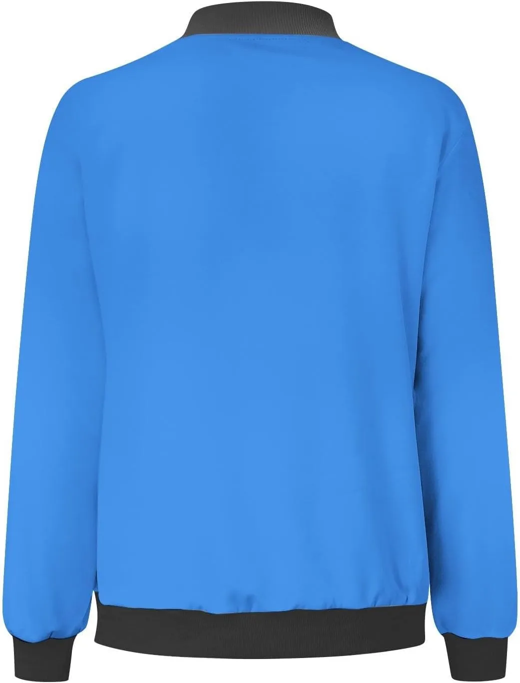 Women's Bomber Jacket Casual Zip Up Coat Lightweight Jacket Fall Fashion Long Sleeve Outerwear Windbreaker w/Pockets