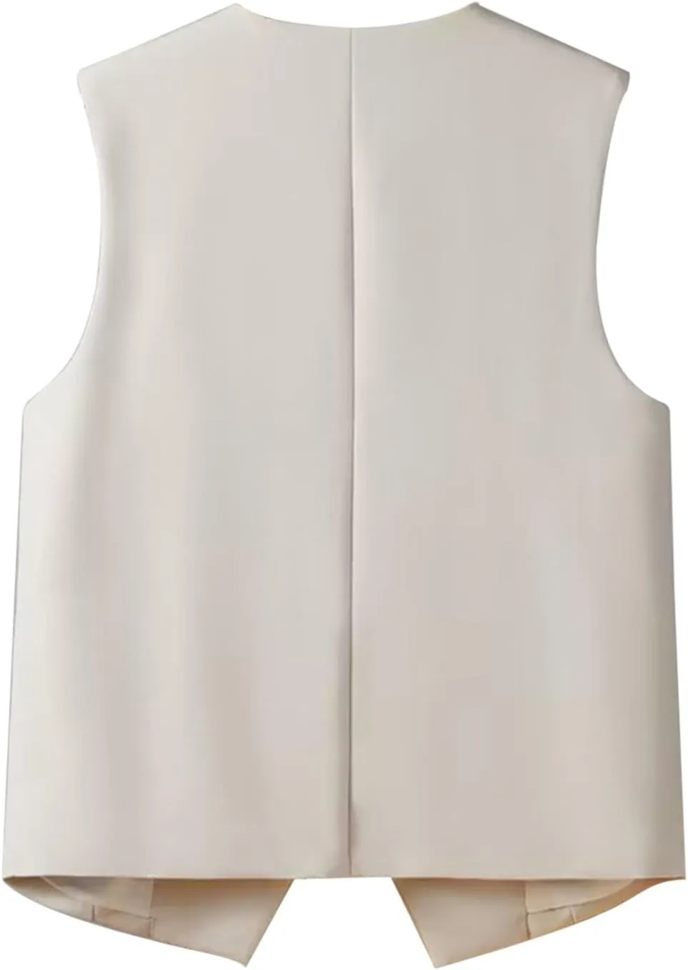 Women's Casual Business Blazer Vest Sleeveless Open Front Blazer Waistcoat Button Down Suit Jackets for Office Work