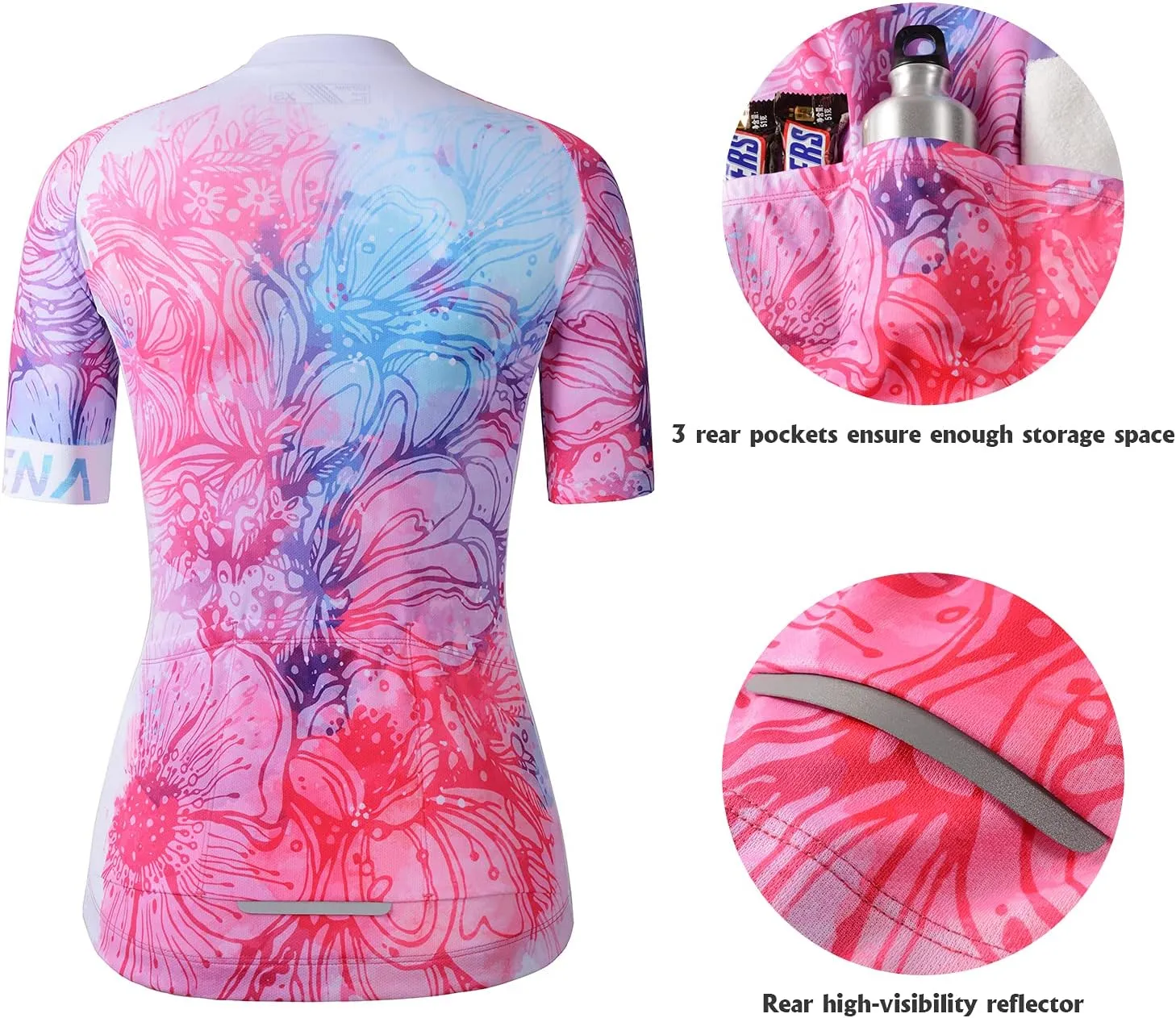 Women's Cycling Short Sleeve Breathable Jersey Bike Shirt Bicycle Tights Clothing