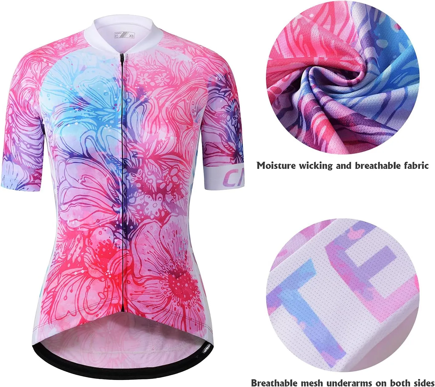 Women's Cycling Short Sleeve Breathable Jersey Bike Shirt Bicycle Tights Clothing