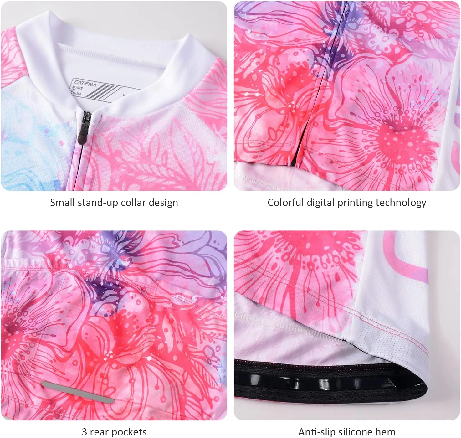Women's Cycling Short Sleeve Breathable Jersey Bike Shirt Bicycle Tights Clothing