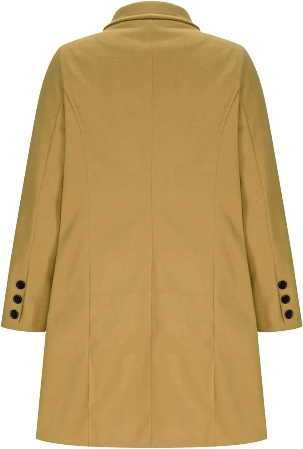 Womens Double Breasted Coats Lapel Collar Pea Coat Winter Slim Fit Jackets Trench Coat Outwear Winter Warm Overcoats