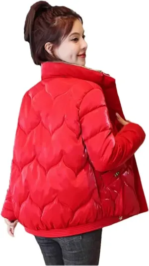 Women's Face Wash-Free Down Cotton Jacket Winter Short Outwear Windproof Waterproof Parkas Padded Coat