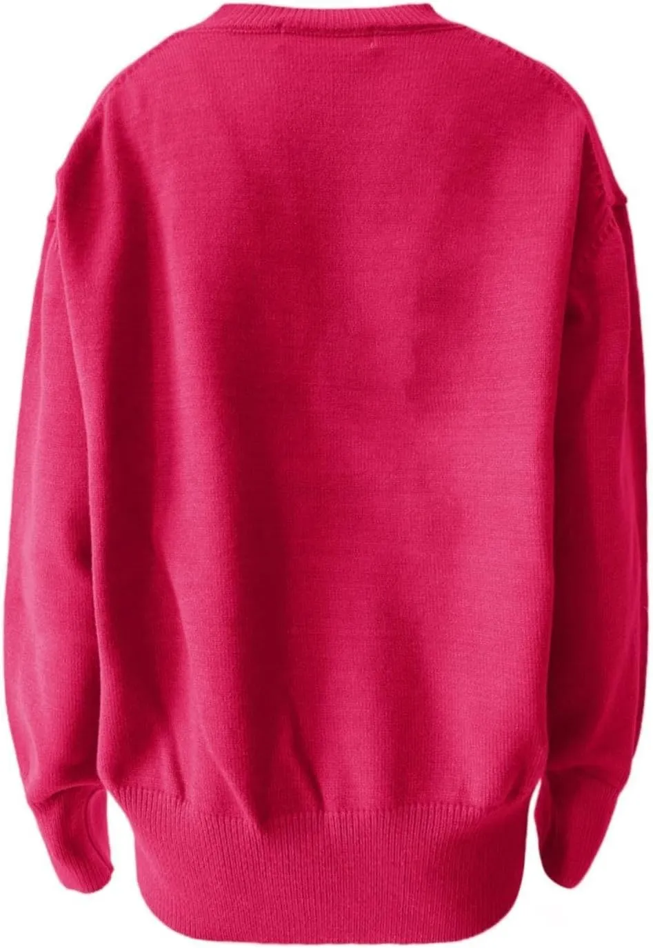 Women's Fall and Winter Knit Tops Crew Neck Loose Solid Sweater Long Sleeved 2024 Fall Winter Oversized Sweatshirt