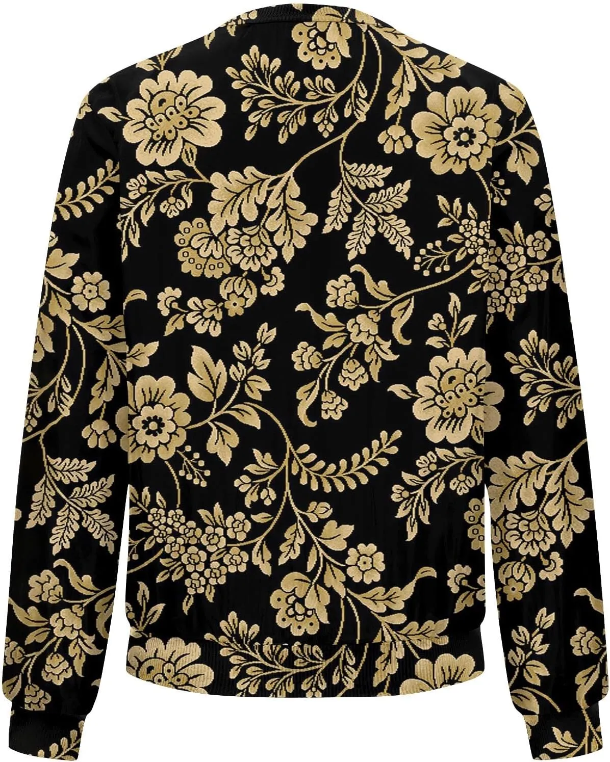 Womens Fashion Jacket Lightweight Print Bomber Jackets Casual Vacation Zip Up Coat Outdoor Windbreaker Tops