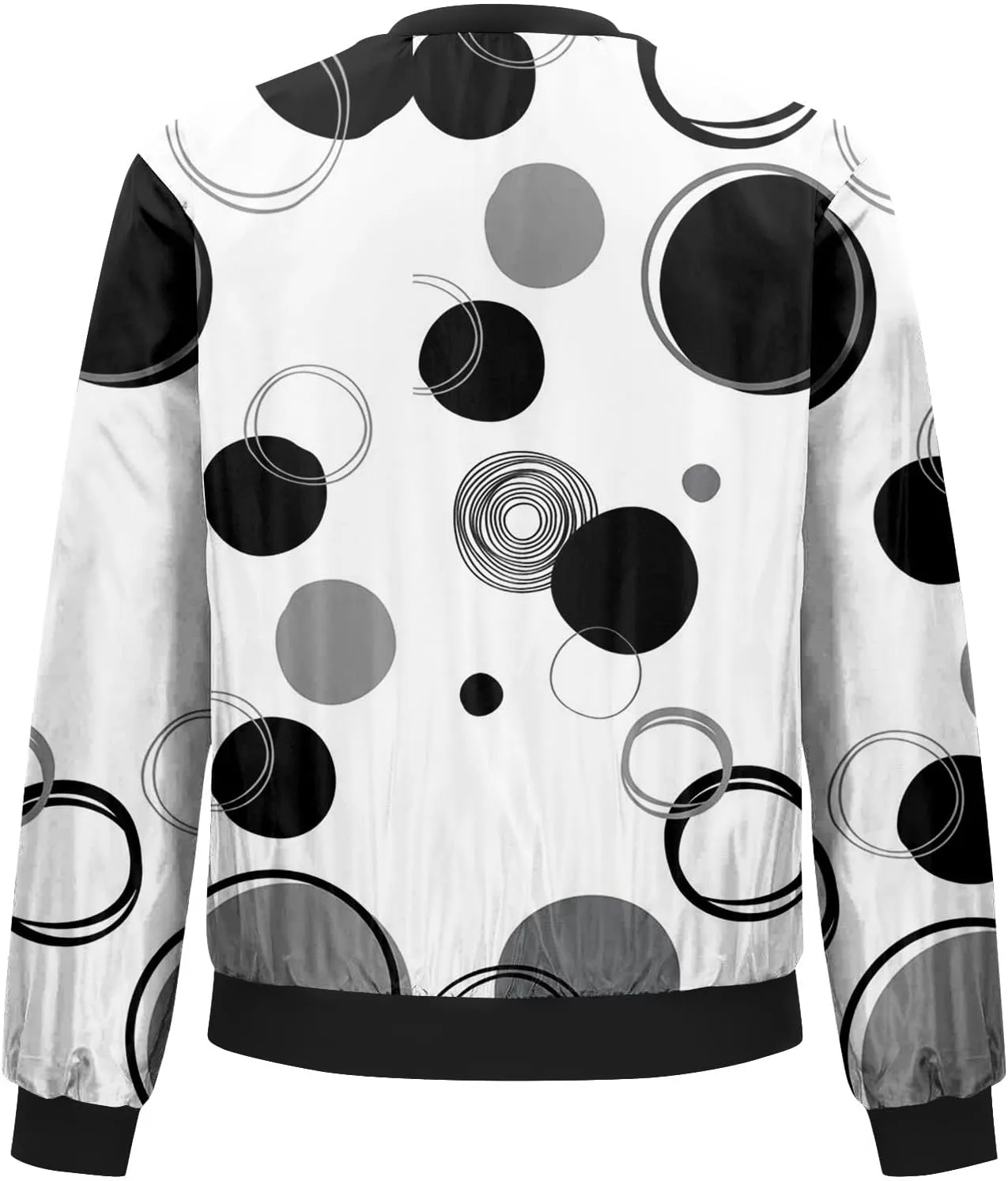 Womens Fashion Jacket Lightweight Print Bomber Jackets Casual Vacation Zip Up Coat Outdoor Windbreaker Tops