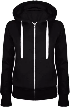 Womens Full Zip Hoodies Pullover Casual Long Sleeve Sweatshirt Classic Sweater Tops Trendy Fall Winter Clothing 2024