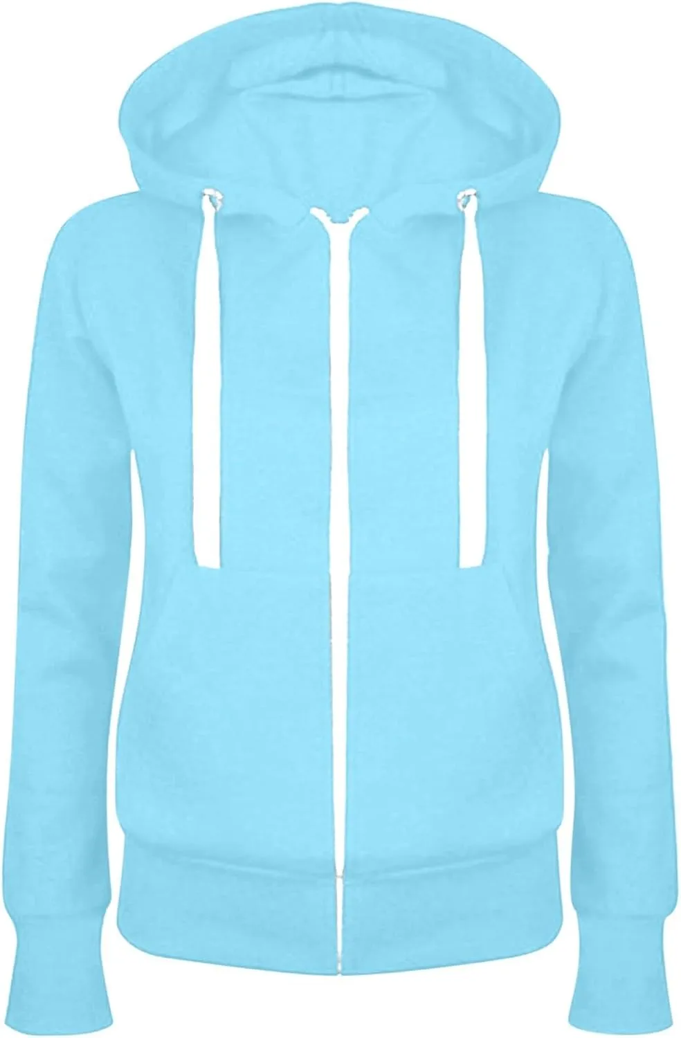 Womens Full Zip Hoodies Pullover Casual Long Sleeve Sweatshirt Classic Sweater Tops Trendy Fall Winter Clothing 2024