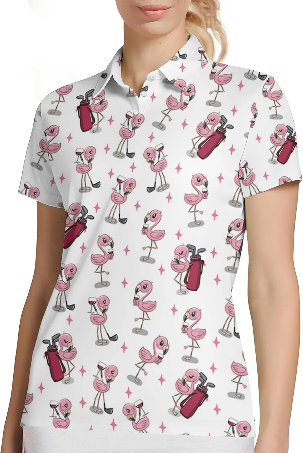 Womens Golf Shirt Funny Polo Shirts for Women Golf Outfit Crazy Gifts
