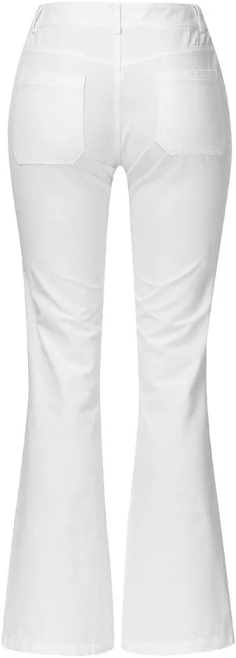 Womens Magic Shaping Bootcut Jeans Premium Stretchy Wide Leg Flared Bell Bottom Denim Pants Work Jeans with Pockets