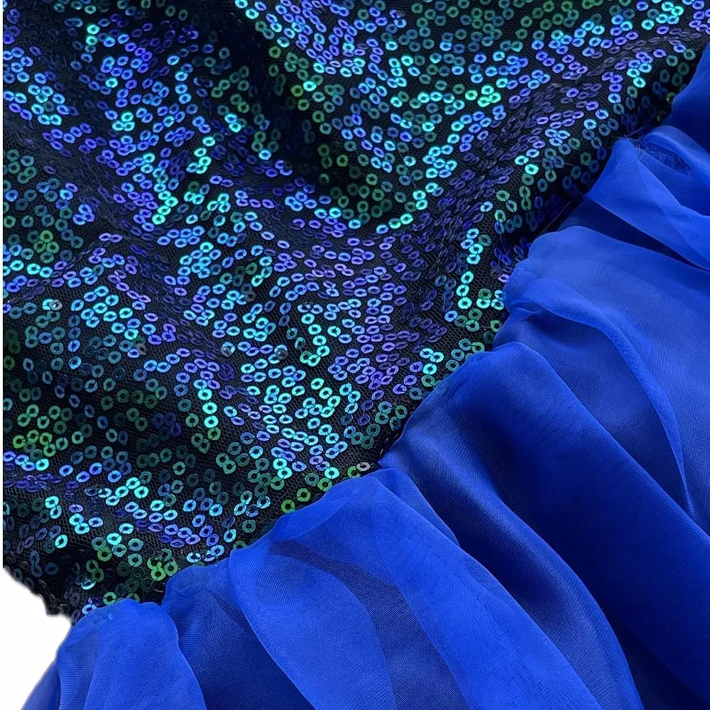 Women's Mermaid Tail Costume Sequin Maxi Skirt Halloween Cosplay Party Dress