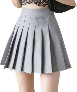 Womens Mini Pleated Short Skirt Slim Fit High Waisted A-Line Athletic Golf Short Skort