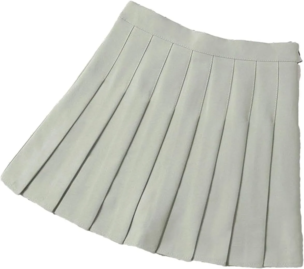 Women's Mini Pleated Skirt High Waist A-Line Short Skater Athletic Tennis Skater Skirts Skort