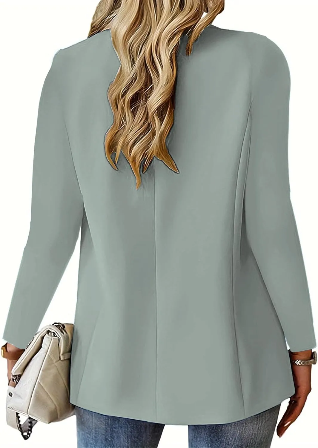 Women's One Button Solid Color Slim Fit Suit Jacket, Casual Blazer Jackets, Lightweight One Button Cardigan, Suit Petite