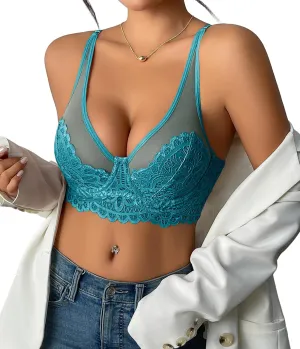 Women's Underwire Bra Lace Full Coverage Push Up T-Shirt Bralette