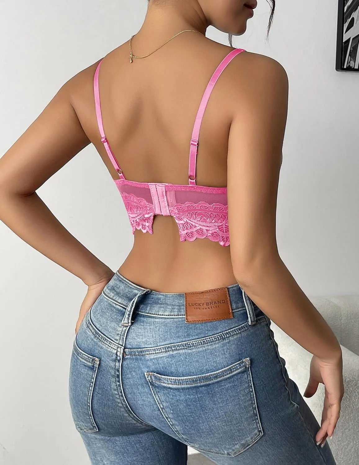 Women's Underwire Bra Lace Full Coverage Push Up T-Shirt Bralette