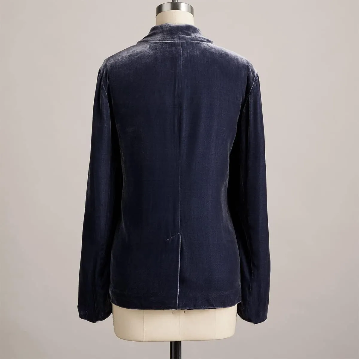 Womens Velvet Blazer Cozy Lightweight Outerwear Retro Button Long Sleeve Jacket Cardigan Coat Top Office Blazer Pockets