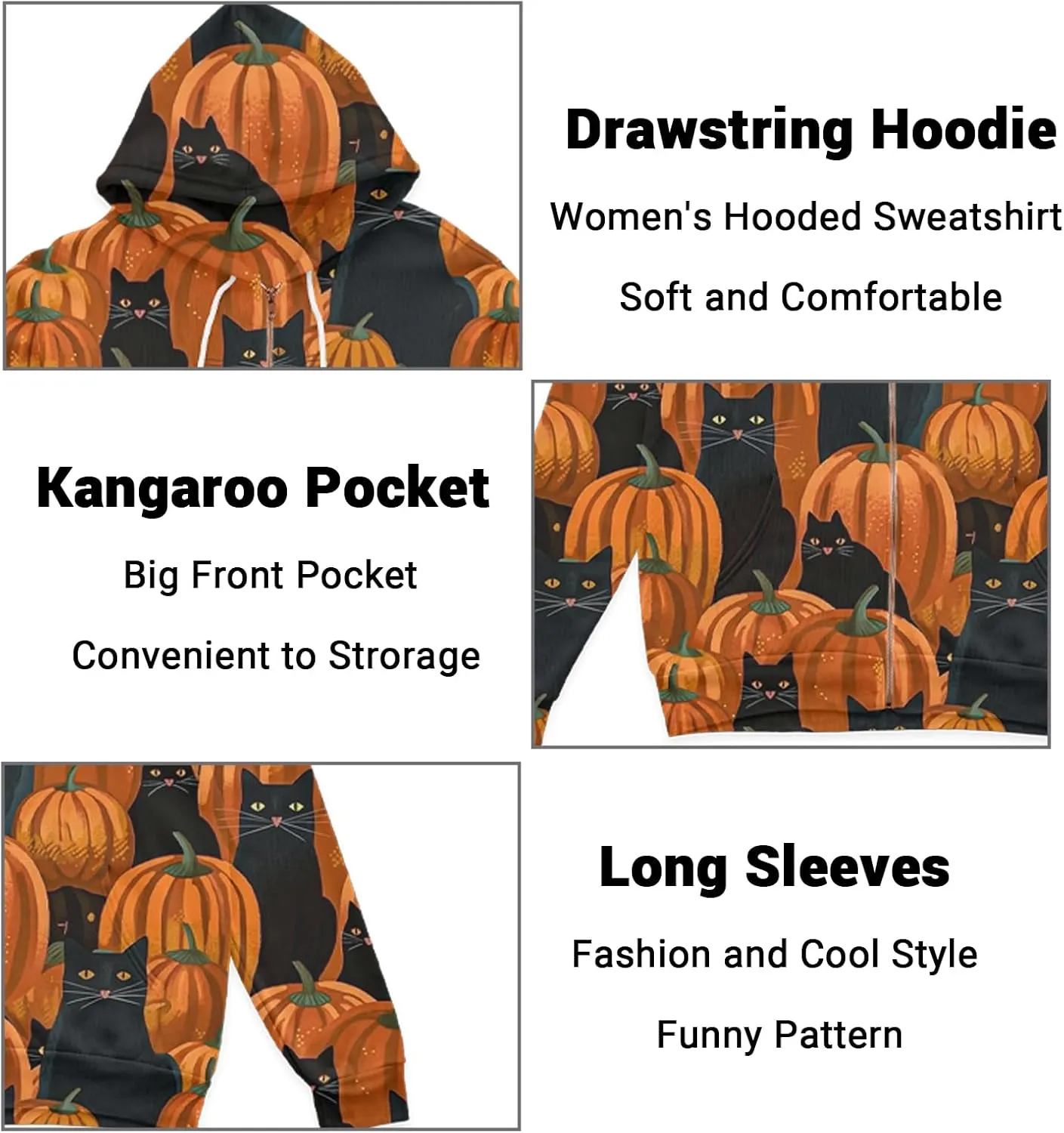Womens Zip Front Plaid Sweatshirts Print Hoodie Fall Jackets Long Sleeve Casual Drawstring Clothes