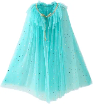 WOPLAY Princess Dress Up for Girls, Mermaid Princess Cape Set, Mermaid Princess Dress Up Cloak, Halloween Xmas Birthday 3-8 Y