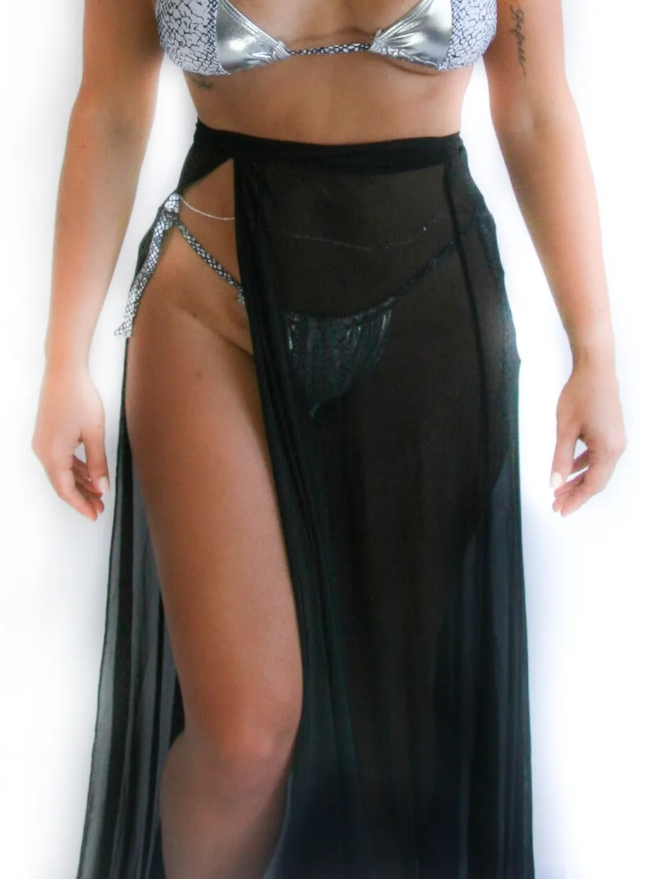 Wrap Around me Sheer Cover-Up Skirt
