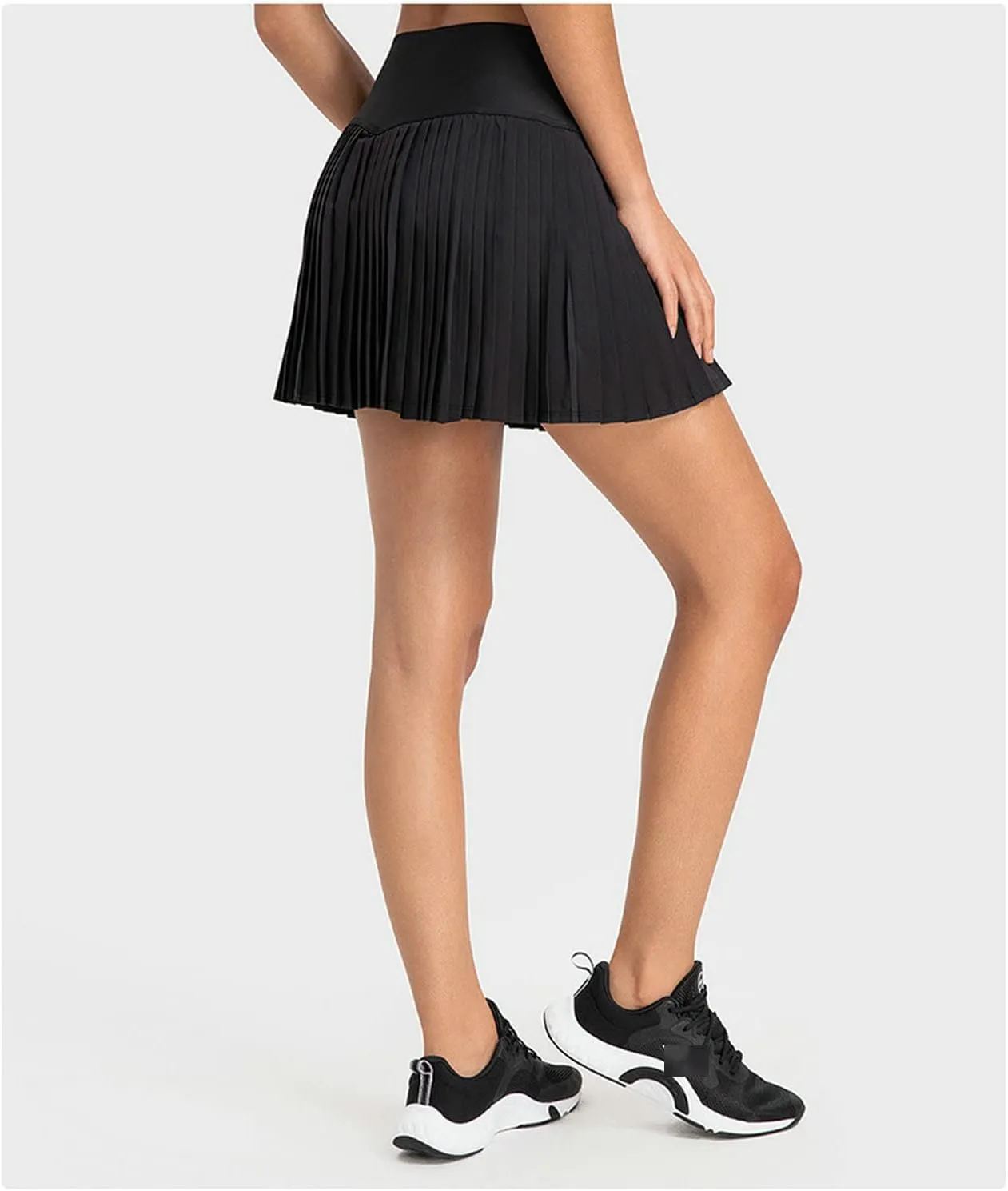 XNYAMA Pleated Tennis Skirt for Women with Pockets Shorts High Waisted Lightweight Athletic Golf Skorts Skirts
