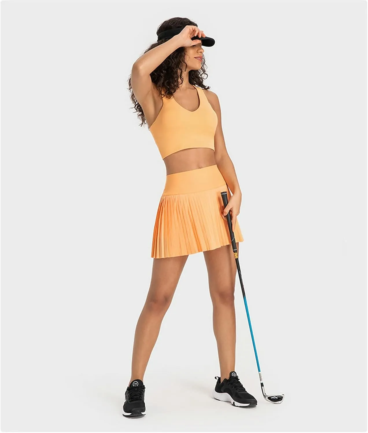 XNYAMA Pleated Tennis Skirt for Women with Pockets Shorts High Waisted Lightweight Athletic Golf Skorts Skirts
