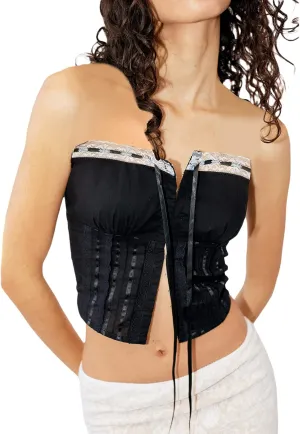 Y2k Sexy Strapless Tube Crop Top for Women Sleeveless Camisole Tanks Top Tee Going Out Streetwear