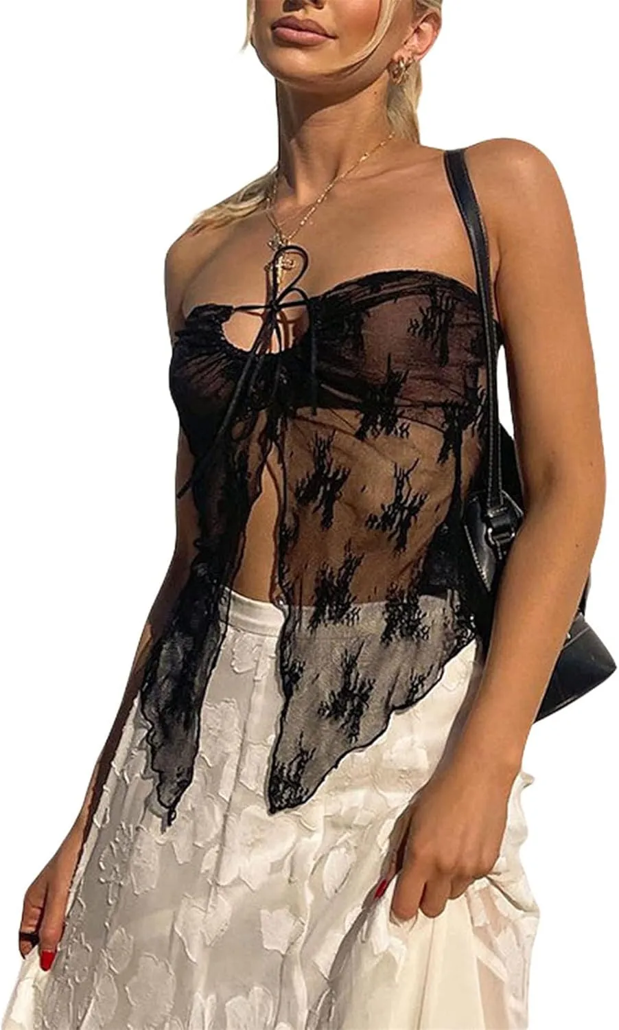 Y2k Sexy Strapless Tube Crop Top for Women Sleeveless Camisole Tanks Top Tee Going Out Streetwear