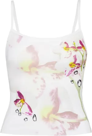 Y2K Womens Floral Print Camisole Sleeveless Low Cut Slim Fit Cami Sexy Spaghetti Strap Flower Pattern Tops