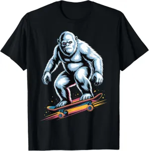 Yeti Skateboard Enthusiast Graphic T-Shirt