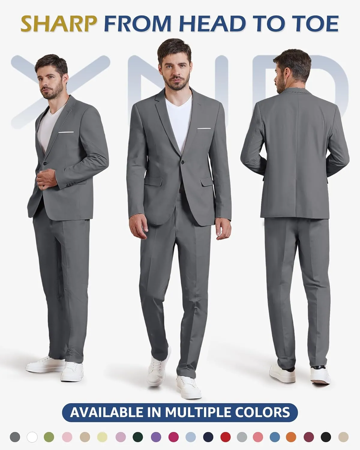 YND Men's Casual One Button Linen Suit Jacket, Slim Fit Sport Coat Lightweight Business Blazer
