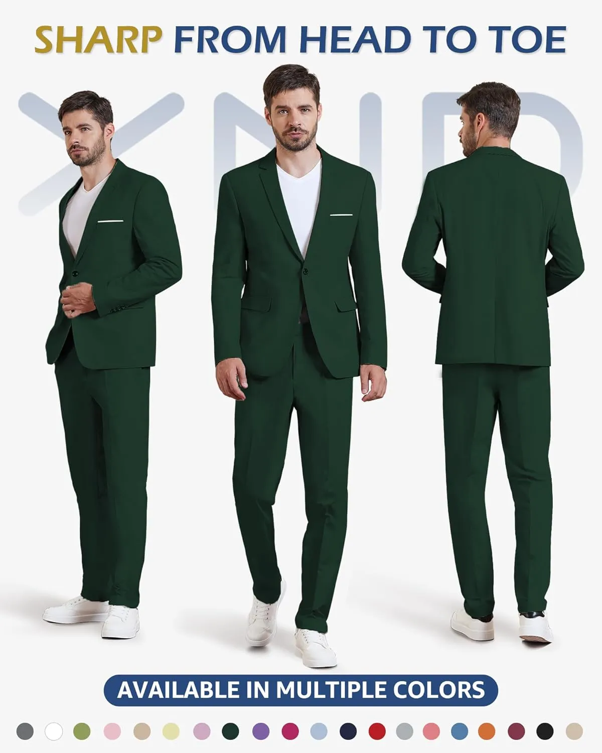 YND Men's Casual One Button Linen Suit Jacket, Slim Fit Sport Coat Lightweight Business Blazer