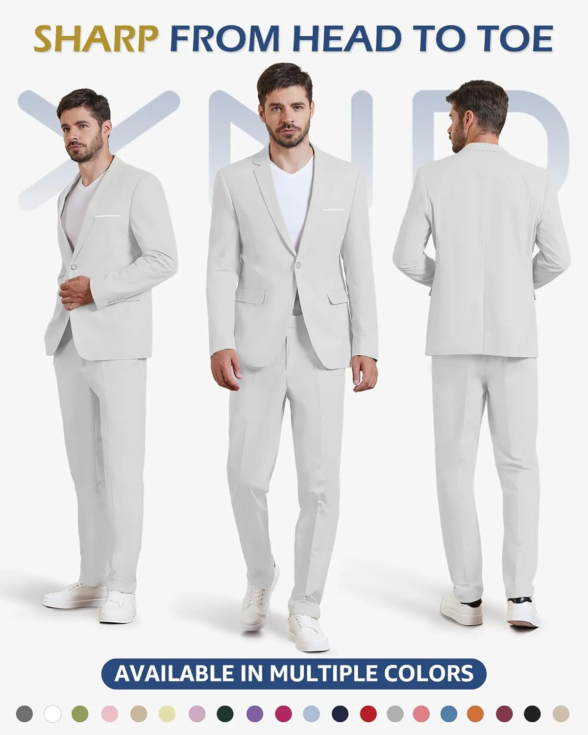 YND Men's Casual One Button Linen Suit Jacket, Slim Fit Sport Coat Lightweight Business Blazer