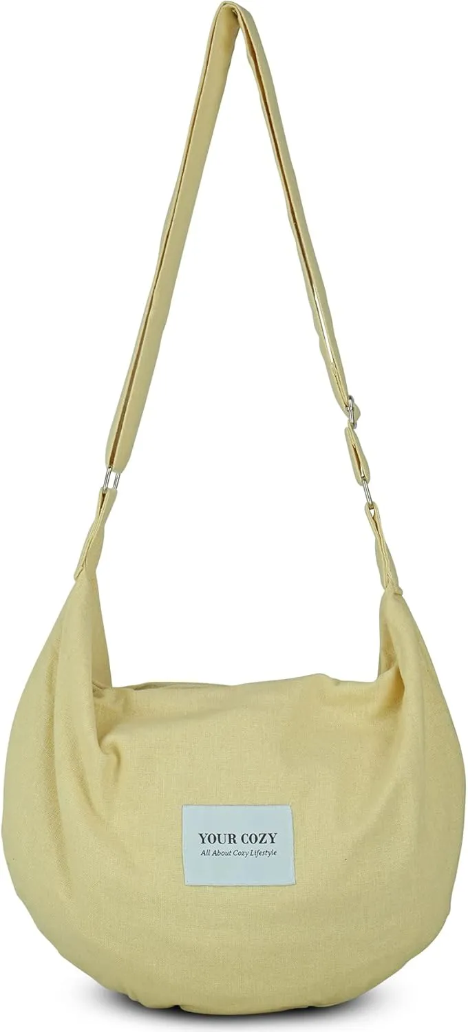 Your Cozy Women's Sling Crossbody Bags Large Shoulder Shopping Hobo Bag Handbag Top Zip Bags Handmade Messenger Bag