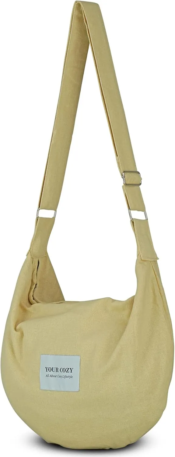 Your Cozy Women's Sling Crossbody Bags Large Shoulder Shopping Hobo Bag Handbag Top Zip Bags Handmade Messenger Bag