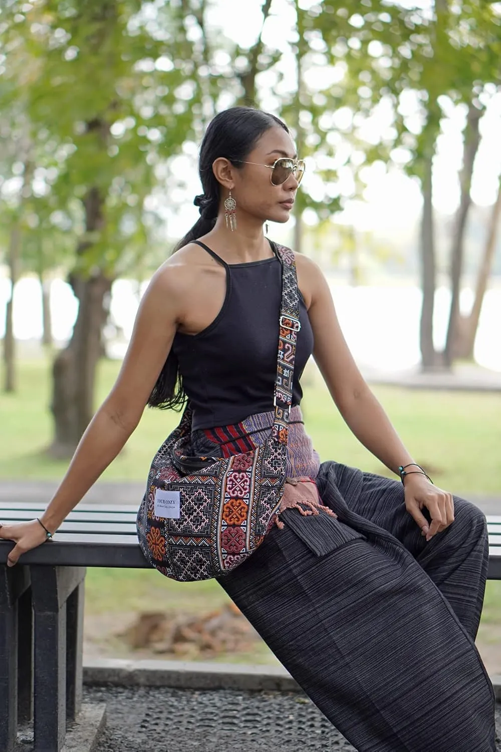 Your Cozy Women's Sling Crossbody Bags Large Shoulder Shopping Hobo Bag Handbag Top Zip Bags Handmade Messenger Bag